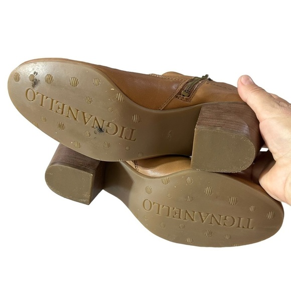 🌸2/$25 Tignanello Tan Leather Western Heeled Bootie - Picture 8 of 8